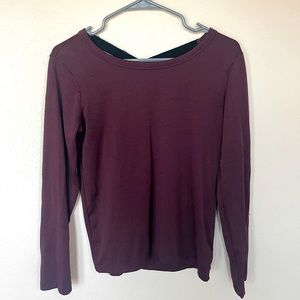 Maroon Nike Long Sleeve Athletic Top